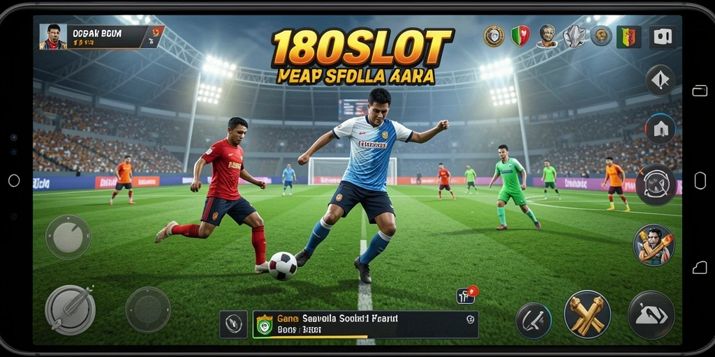 Tampilan permainan Football yang menegangkan di 180SLOT.