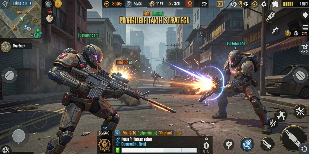 Screenshot menunjukkan aksi intens dalam gameplay TPS 8G8G.