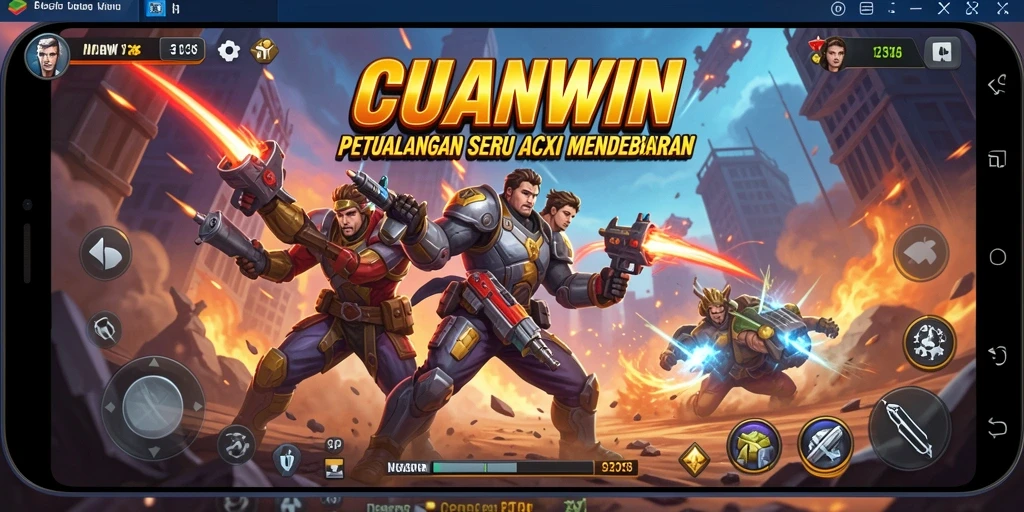 Screenshot CUANWIN menampilkan aksi mendebarkan dalam gameplay yang intens.