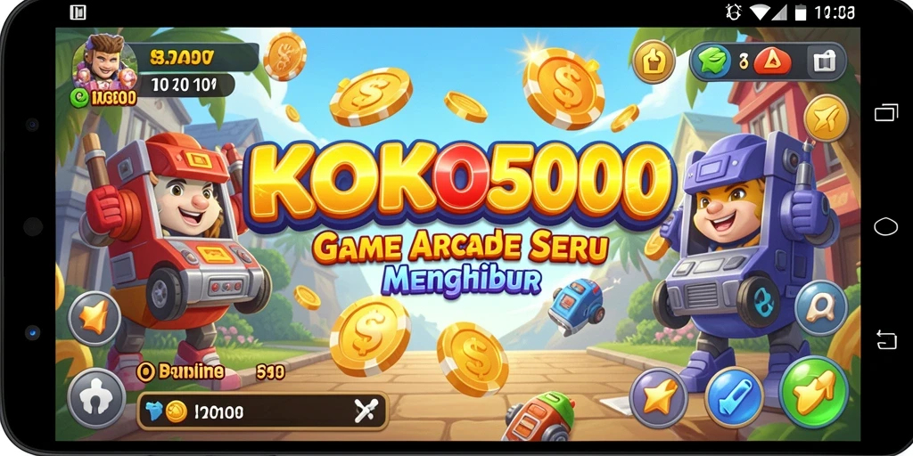 Tangkapan layar KOKO5000 menunjukkan aksi gameplay Arcade yang seru.