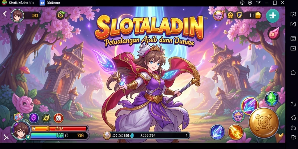 Screenshot menunjukkan gameplay SLOTALADIN yang seru dan penuh warna.
