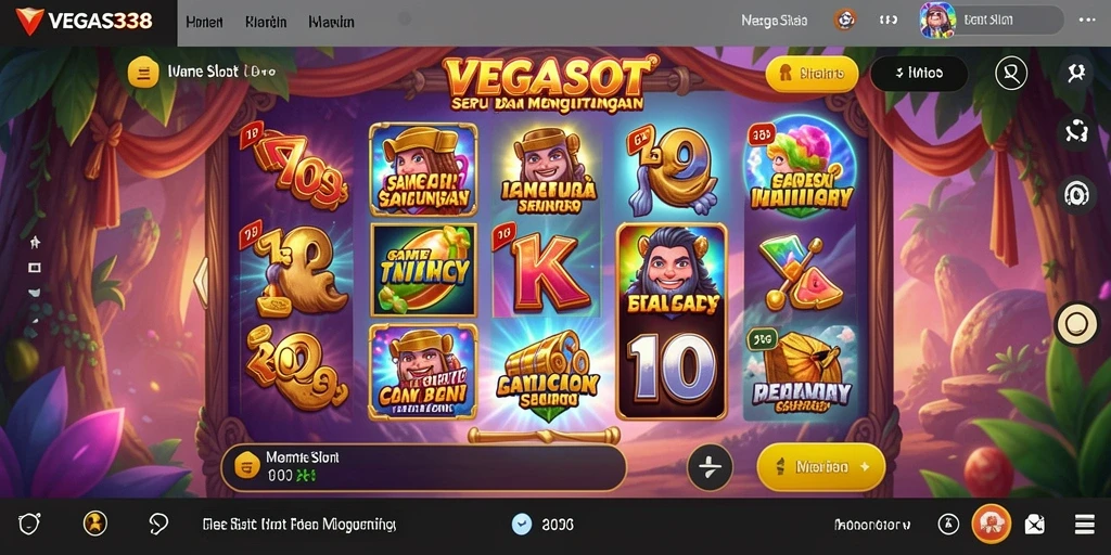 Screenshot utama VEGAS338 yang menunjukkan gameplay Slot yang mendebarkan.