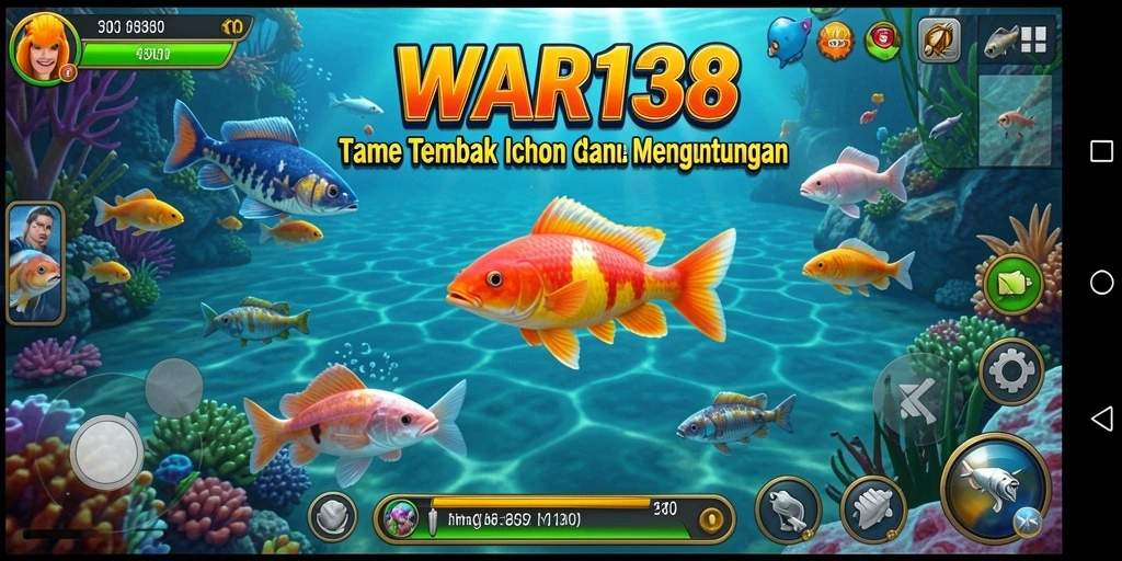 Tampilan gameplay seru saat menembak ikan di WAR138.