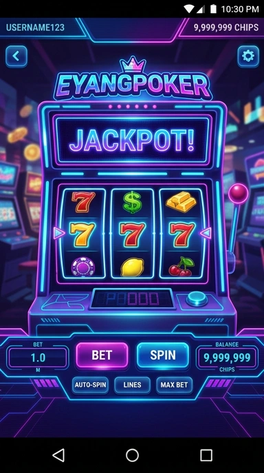 Tampilan antarmuka pengguna EyangPoker yang intuitif.